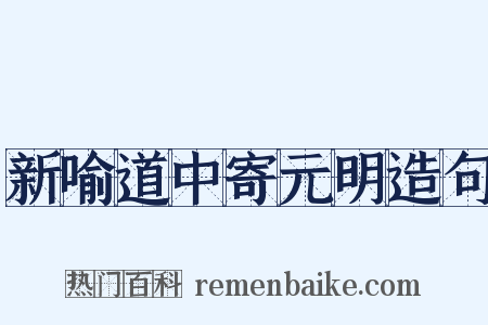 新喻道中寄元明造句是什么意思的图片